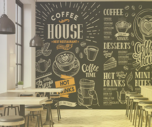 کاغذ دیواری کافه و رستوران